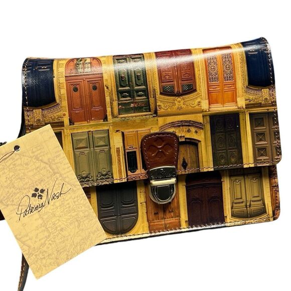 Patricia Nash Handbags - Patricia Nash Leather Crossbody Locri Purse Artsy Full Color DOORWAYS TO ITALY